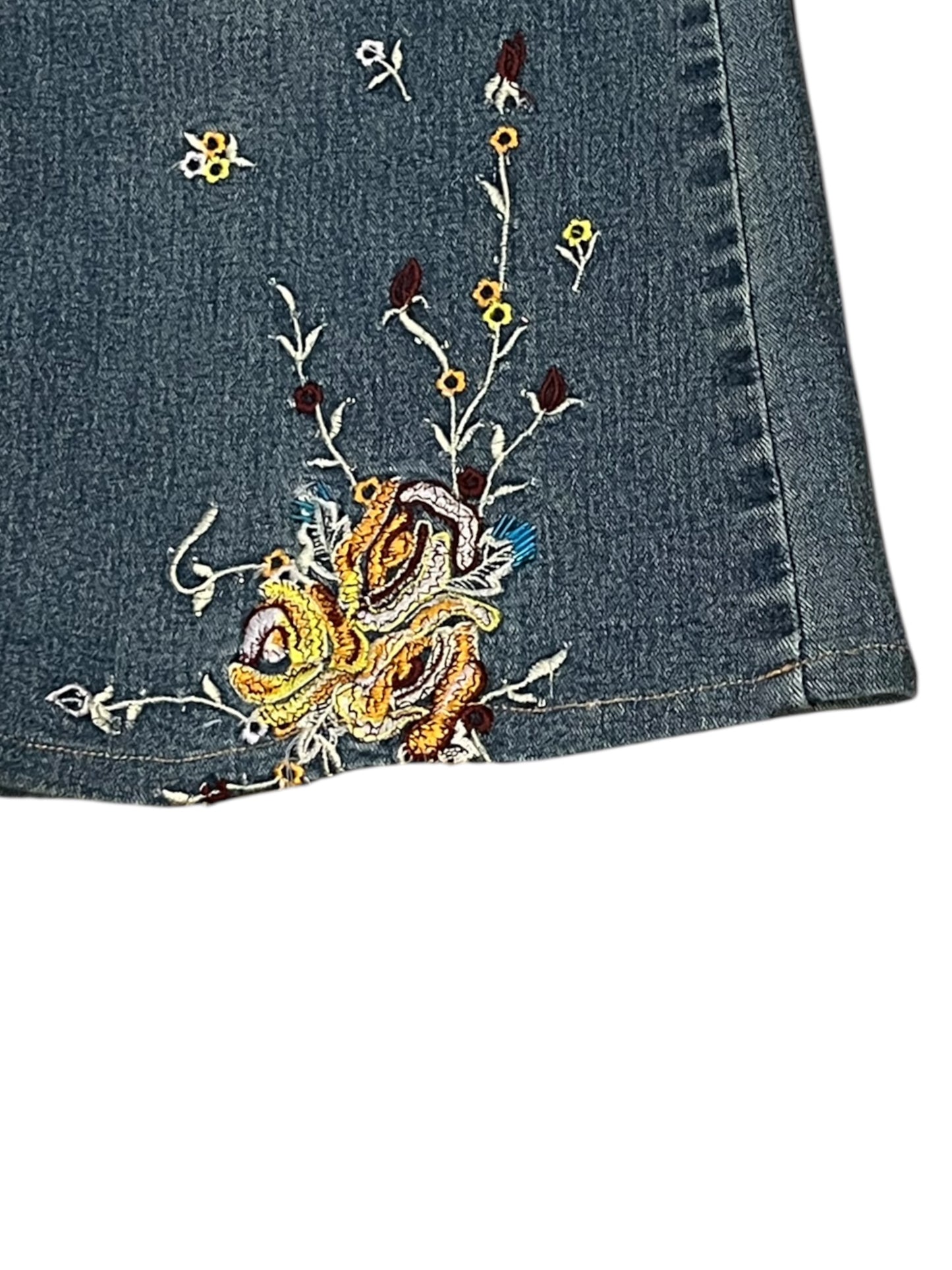 Baggy jeans Embroidered Flowers