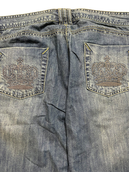 Baggy jeans Embroidered Crown Print (44)