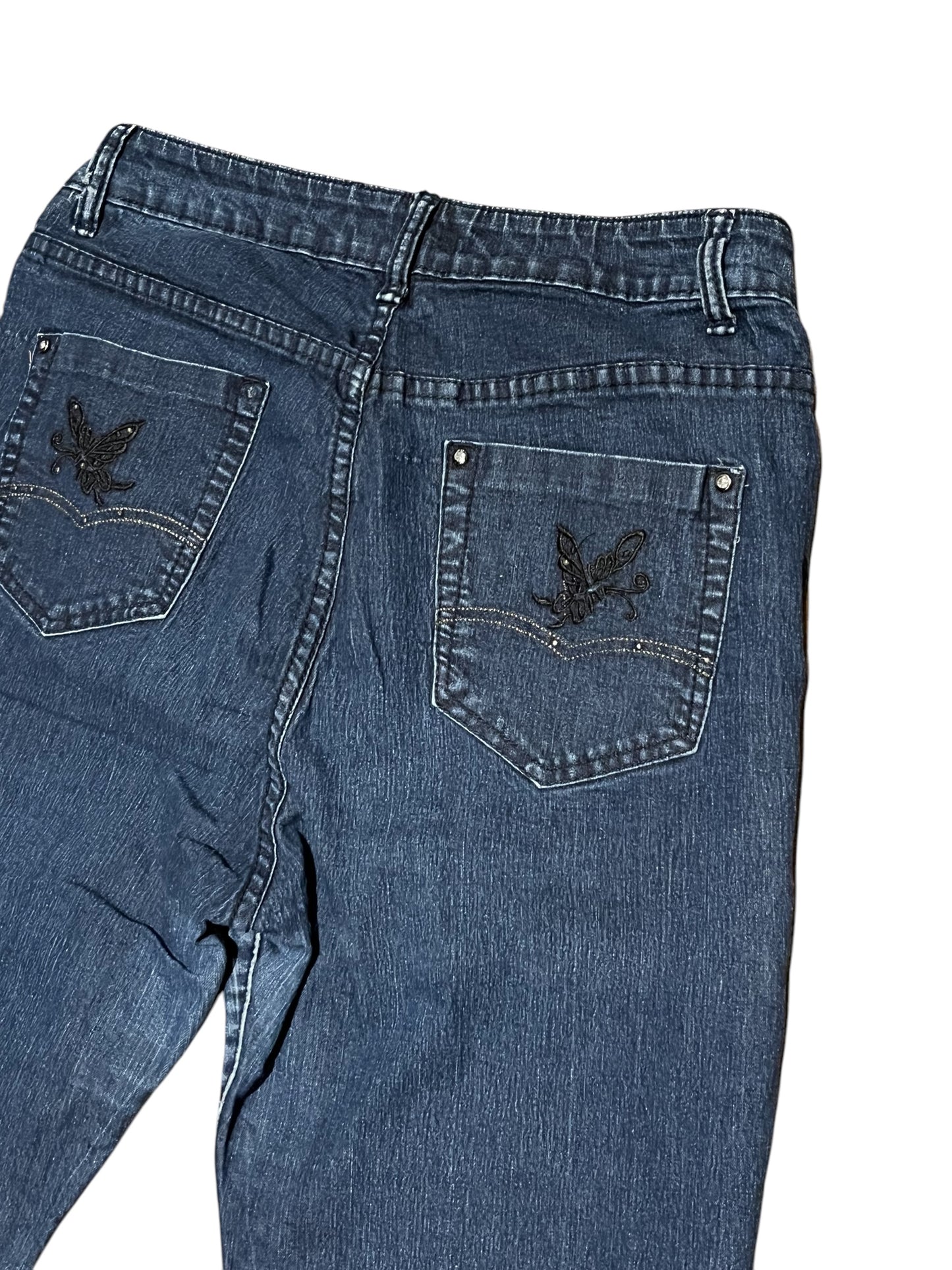 Vintage Jeans Embroidered butterfly (42)