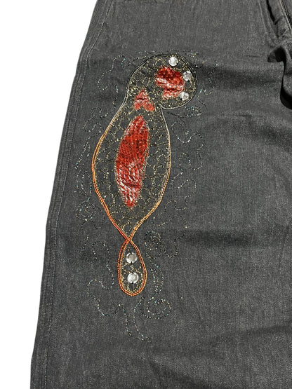 Baggy Embroided Jeans (48)