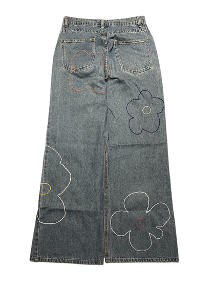 Baggy jeans flower Print (36)