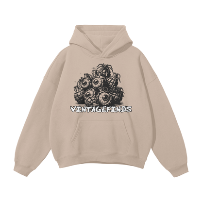 Streetwear Unisex Oversized Solid Color Fleece Hoodie